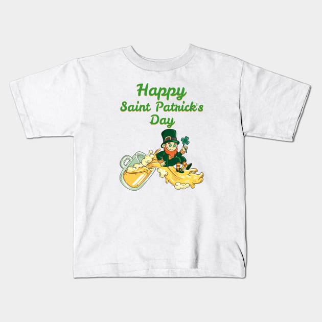 St Patricks Day Kids T-Shirt by Kencur